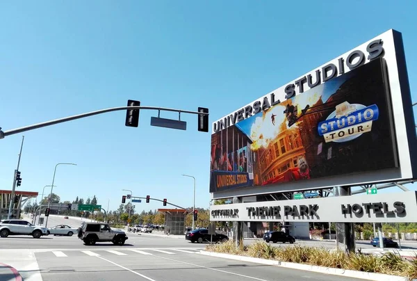 stock image LOS ANGELES, California - September 19, 2018: STUDIO TOUR led advertising sign board at UNIVERSAL STUDIOS, Hollywood