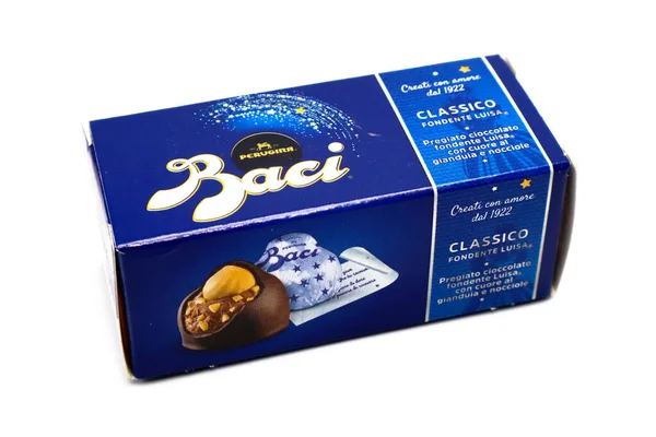 Rome Italië Oktober 2021 Baci Perugina Chocoladepakket Gemaakt Italië Door — Stockfoto