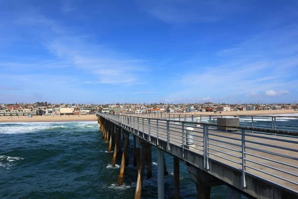 Uitzicht Hermosa Beach Pier Hermosa Beach Californië — Stockfoto
