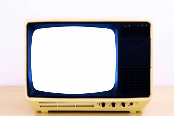 Retro Viejo Televisor Con Pantalla Efecto Fallo Ruido Estático —  Fotos de Stock