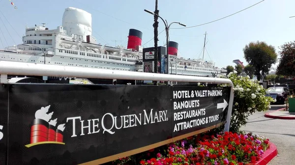 Long Beach California Septiembre 2018 Queen Mary Histórico Barco Transatlántico —  Fotos de Stock