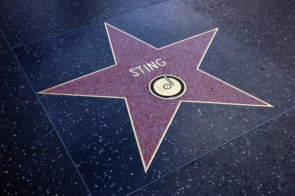Hollywood Kalifornie Května 2019 Star Sting Hollywood Walk Fame Hollywood — Stock fotografie