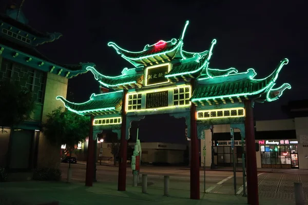 Los Angeles Californie Septembre 2018 Chinatown Night Central Plaza Los — Photo