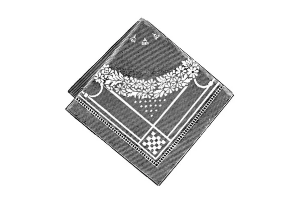 Handgetekende Schets Van Vintage Sjaals Illustratie — Stockfoto