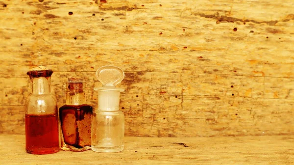 Antike Apotheke Alte Medikamente Flaschen — Stockfoto