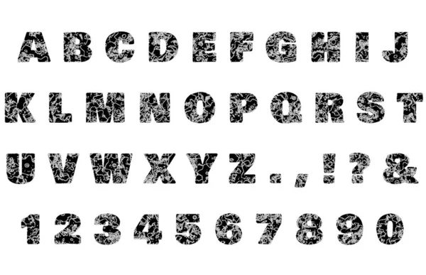 アルファベットと数字のセット — ストック写真
