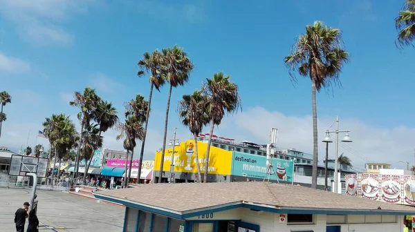 Venice Los Angeles カリフォルニア州 2018年9月6日 ヴェネツィアビーチでのMuscle Beachの眺めボードウォーク — ストック写真