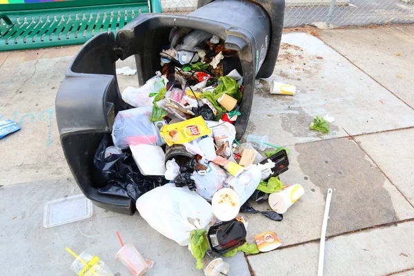 Los Angeles Califórnia Maio 2019 Vista Lixo Rua — Fotografia de Stock