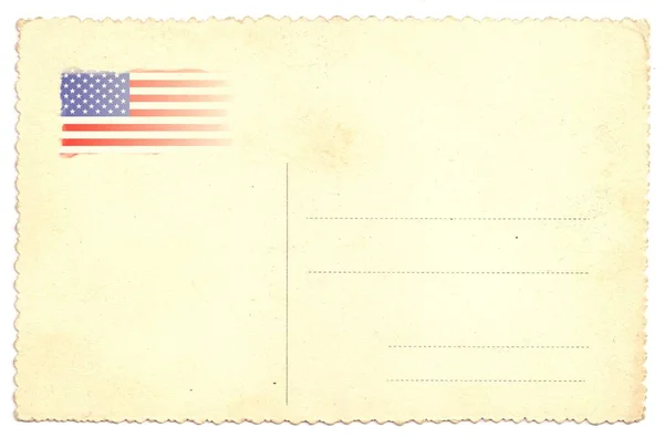 Estados Unidos América Flag Original Antique Postcard — Fotografia de Stock