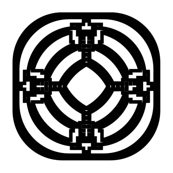 Abstract Geometrisch Element Zwart Wit — Stockfoto