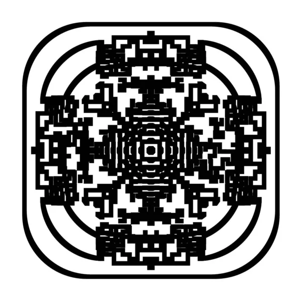 Siyah Beyaz Geometrik Öğesi — Stok fotoğraf
