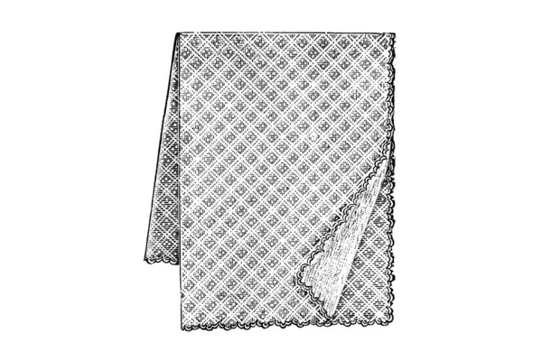 Hand Drawn Sketch Vintage Blankets Illustration — Stock Photo, Image