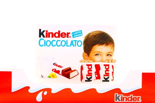 Pescara Italie Août 2019 Kinder Chocolate Bars Kinder Est Une — Photo