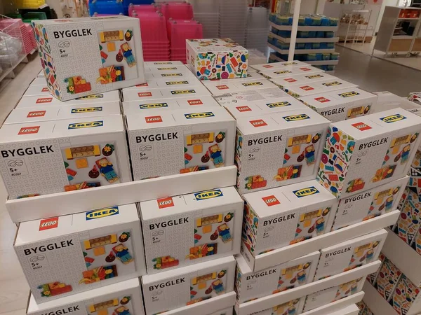 stock image IKEA LEGO BYGGLEK Brick Set. A collaboration between Ikea and Lego to launching a special brick set available in Ikea stores from October 1, 2020