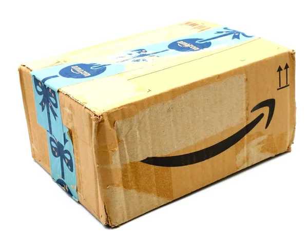 Amazon Csomag Doboz Szállítás — Stock Fotó