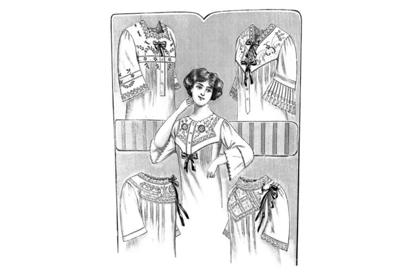 Νεαρή Γυναίκα Ρούχα Λευκό Φόντο Εικονογράφηση Μόδας Μολύβι Σκίτσο — Φωτογραφία Αρχείου