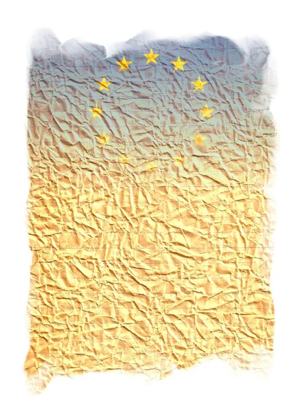 Europaflagge Mit Platz Für Design Oder Text — Stockfoto