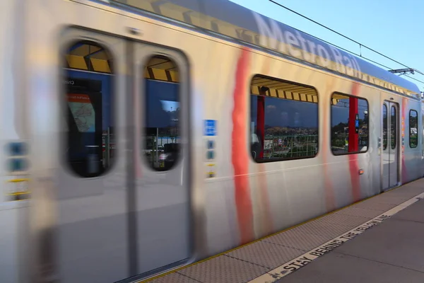 Los Angeles Kalifornia Maja 2019 Widok Jadący Pociąg Metro Rail — Zdjęcie stockowe