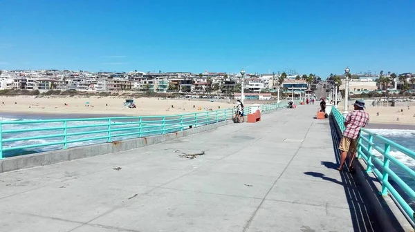 Manhattan Beach Λος Άντζελες Καλιφόρνια Σεπτεμβρίου 2018 Άποψη Της Προβλήτας — Φωτογραφία Αρχείου