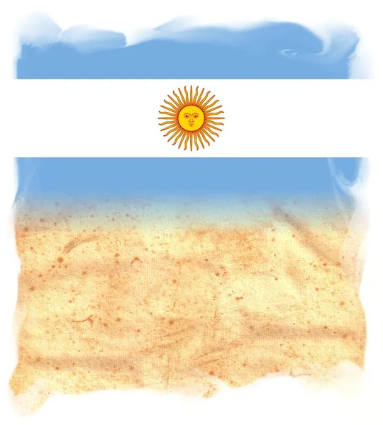 Argentina Vlag Origineel Vintage Perkamentpapier Met Ruimte Voor Tekst Ontwerp — Stockfoto
