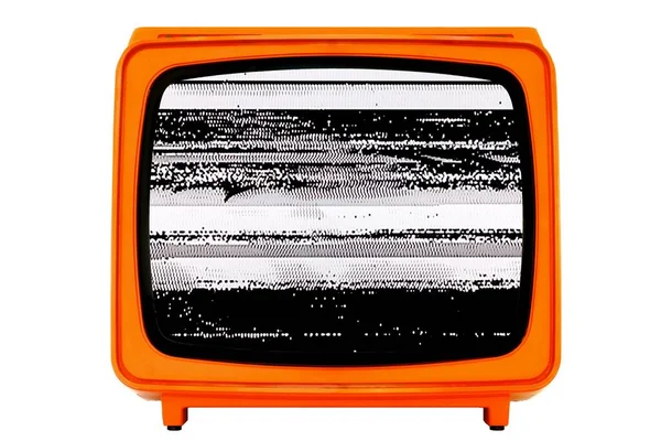 television in a white  background
