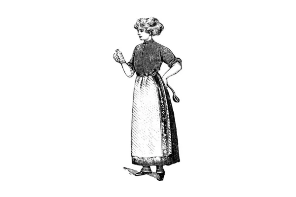 Bela Jovem Mulher Vestido Preto Com Chapéu Espada — Fotografia de Stock