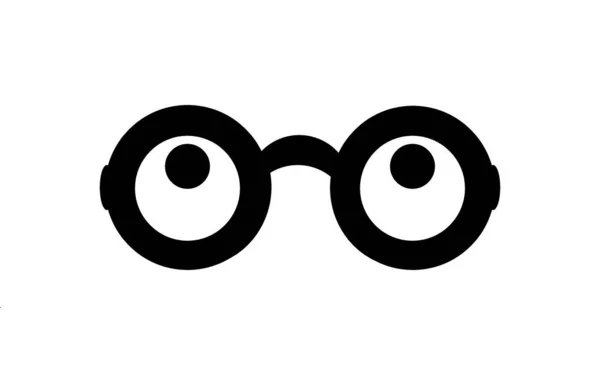Eyeglasses Icon Isolated White Logo Illustration — Stock Photo, Image