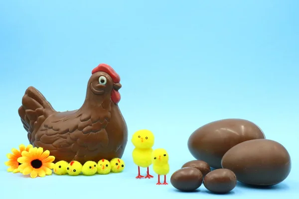 Пасхальный Шоколадный Цыпленок — стоковое фото