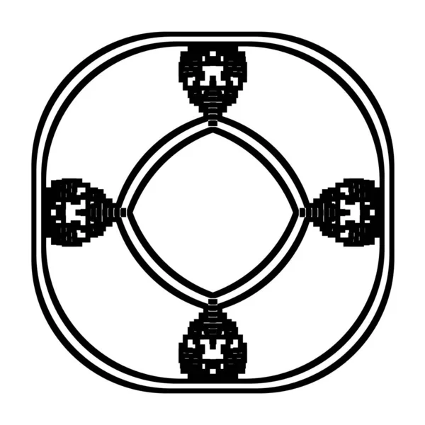 Siyah Beyaz Geometrik Öğesi — Stok fotoğraf