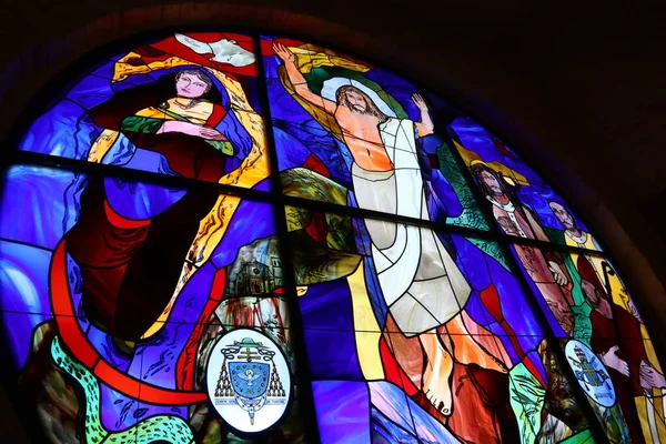 stock image stained glass window in church