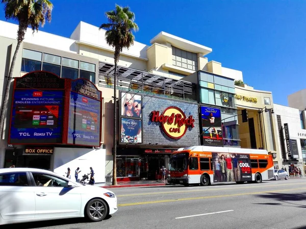 Hollywood Los Ángeles California Septiembre 2018 Metro Bus Hollywood Boulevard —  Fotos de Stock
