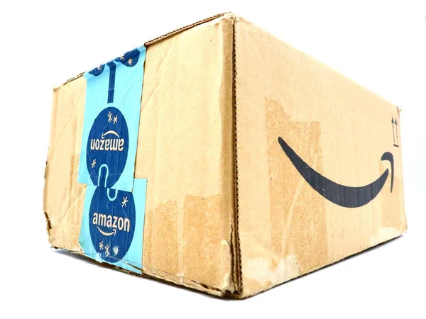 Amazon Paquete Caja Entrega —  Fotos de Stock