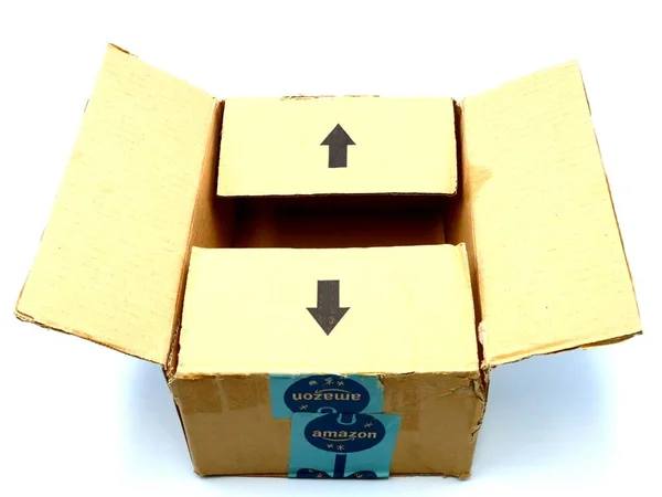 Amazon包装箱送货 — 图库照片