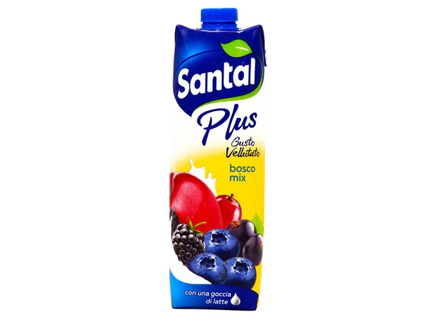 Pescara Itálie Prosince 2019 Santal Juice Santal Italská Značka Džusů — Stock fotografie