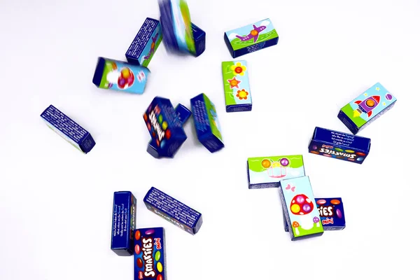 Pescara Italy January 2020 Smarties Coloured Chocolate Confectionery Produced Nestl — Stock Photo, Image