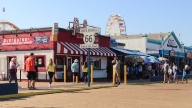 Santa Monica, Kaliforniya - 4 Ekim 2019 Santa Monica Sahil Cankurtaran Kulesi 