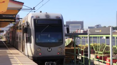 Los Angeles, Kaliforniya - 2 Ekim 2019 Çin Mahallesi Metro Tren İstasyonu