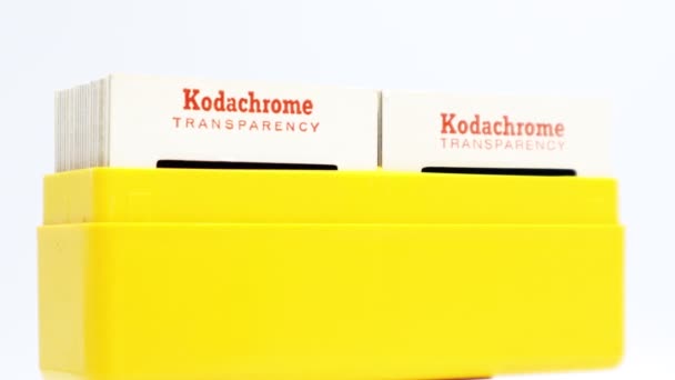 Pescara Italia Agosto 2019 Vintage 1970 Kodak Kodachrome Transparencias Diapositivas — Vídeos de Stock