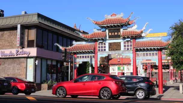 Los Angeles California Ottobre 2019 Chinatown Central Plaza Broadway Timelapse — Video Stock
