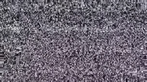 Static Noise Glitch Effect Original Video Von Einem Alten Fernseher — Stockvideo