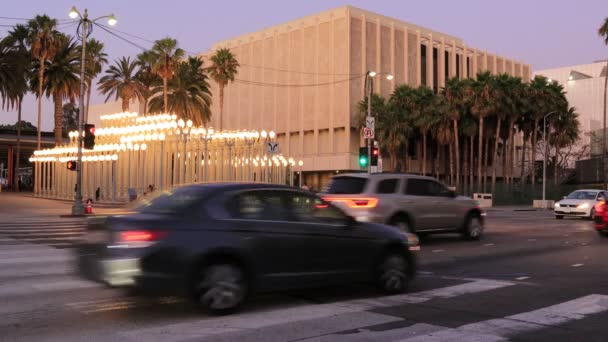 カリフォルニア州ロサンゼルス2019年10月2日 Lacma Los Angeles County Museum Art Urban Light Scape — ストック動画
