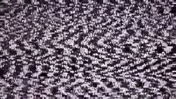テレビ静的ノイズグリッチ効果ヴィンテージテレビからのオリジナルビデオ — ストック動画