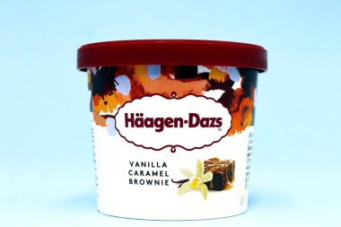 Los Angeles, ABD 14 Haziran 2021: Haagen-Dazs Dondurması. Haagen-Dazs General Mills 'in bir markasıdır.