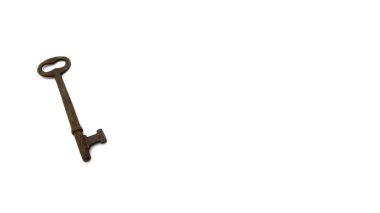 Beyaz arka plan üzerinde izole vintage anahtar