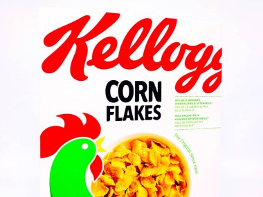 Pescara, İtalya - 15 Nisan 2020: Kellog 'un Mısır Gevreği Kutusu