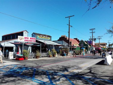 LOS ANGELES, California - 15 Eylül 2018: SAN PEDRO FISH MARKET, Los Angeles