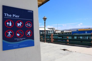 REDONDO BEACH, Los Angeles, California - 21 Mayıs 2019: Redondo Sahili İskelesi