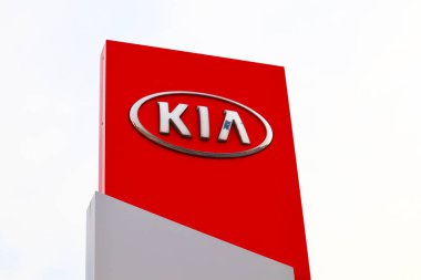 San Giovanni Teatino, İtalya 27 Mart 2022 KIA Motor satıcısı. Kia Motors Güney Kore 'nin otomobil üreticisi.