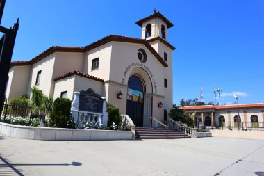 Los Angeles, Kaliforniya - 12 Mayıs 2019: St. Peter 's İtalyan Katolik Kilisesi Los Angeles