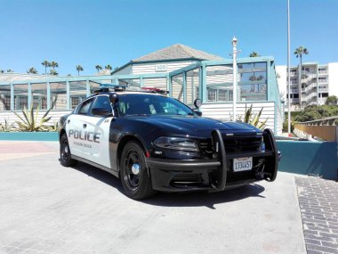 REDONDO BEACH, Los Angeles, California - 13 Eylül 2018: Redondo Beach Pier POLİS